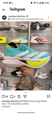 Adidas Adizero Prime X3 Strung - Flash AquaZero MetalicLucid Lemon