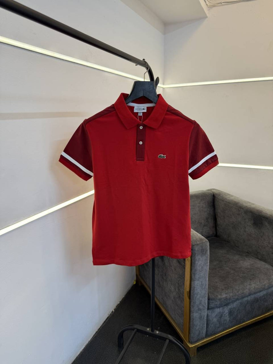 Lacoste imported polo tshirt red