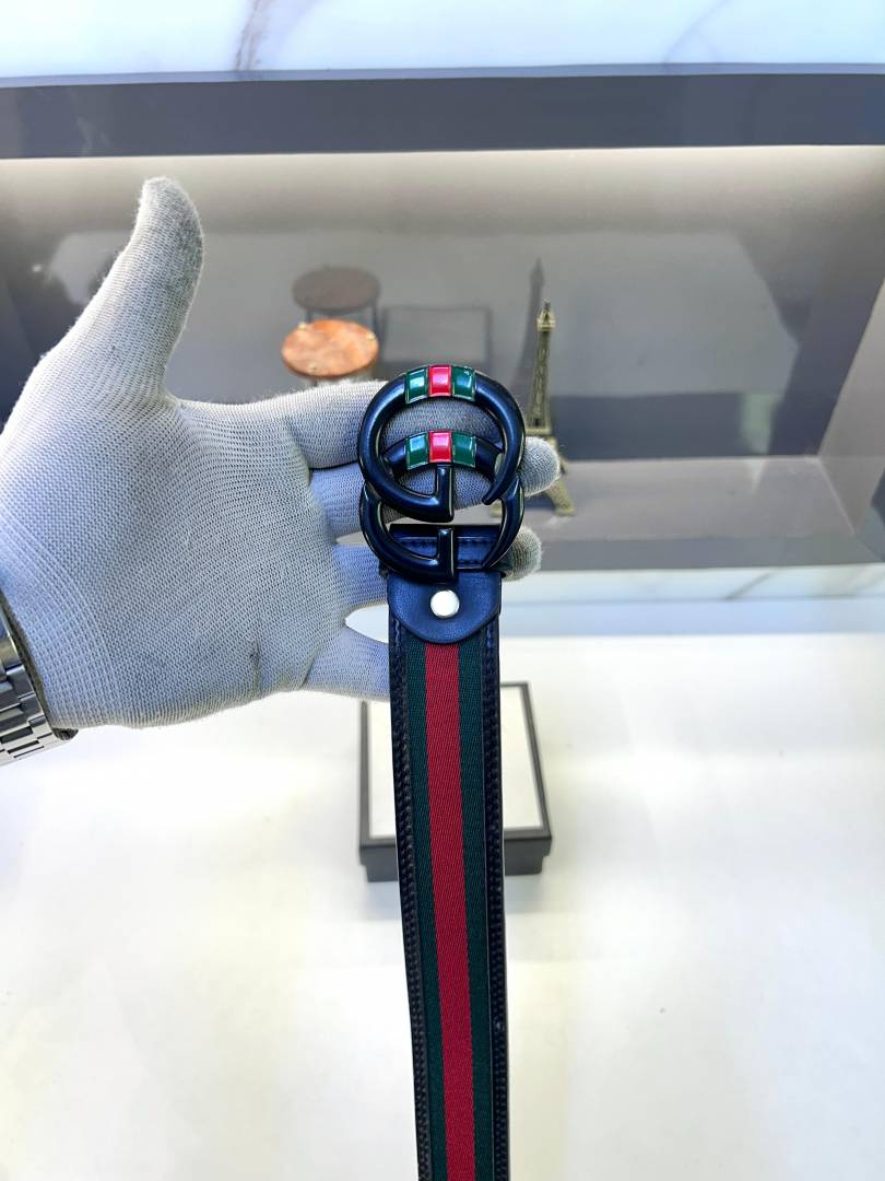 Gucci Black Red New Belt Fa 497
