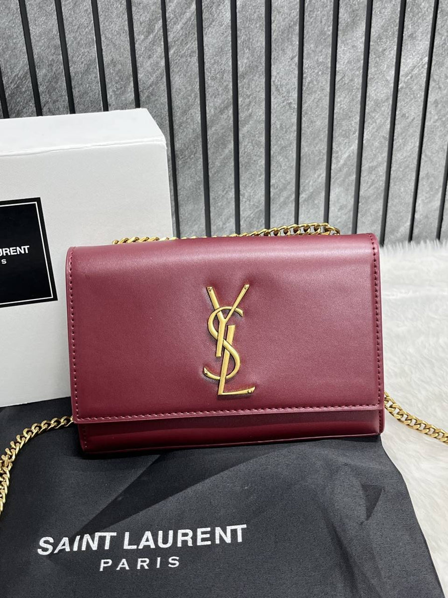 Ysl Kate Wine Shoulder Bag With Original Box - DustCover - Carrybag