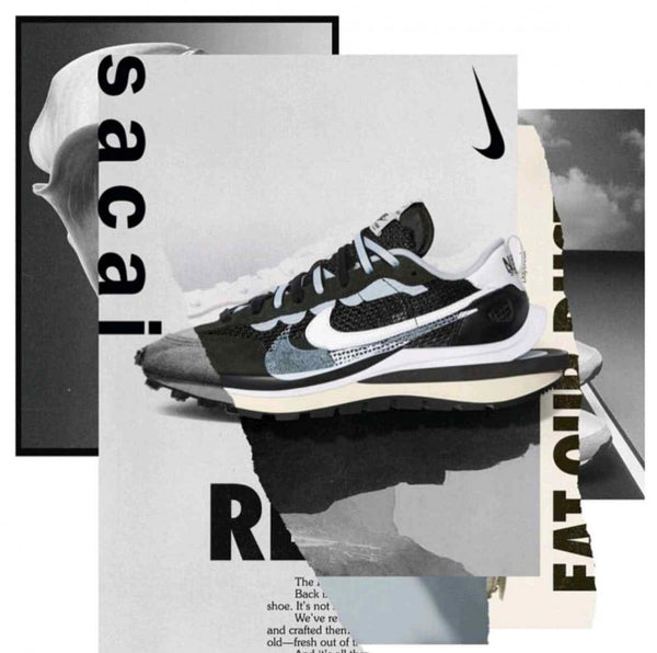 Nike Vaporwaffle Black White X Sacai