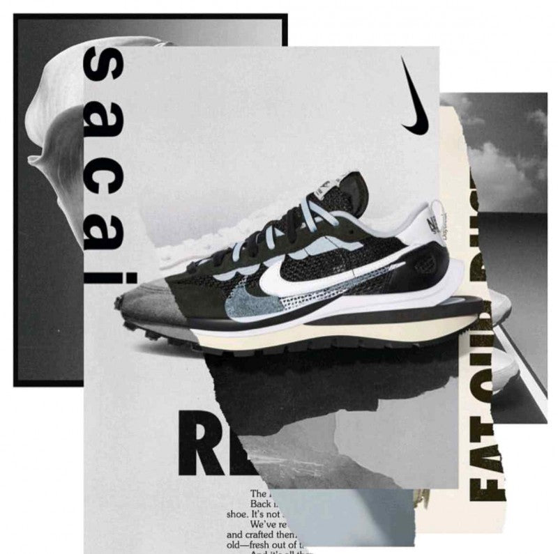 Nike Vaporwaffle Black White X Sacai