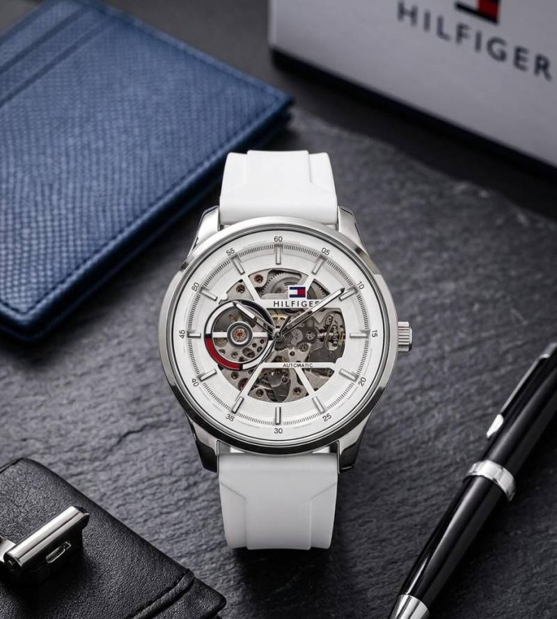 Tommy Hilfige_r Automatic Silicon White Silver White