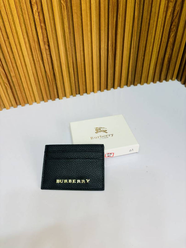 01 BURBERY FULL BLACK PREMIUM QUALITY CARD HOLDER WALLET