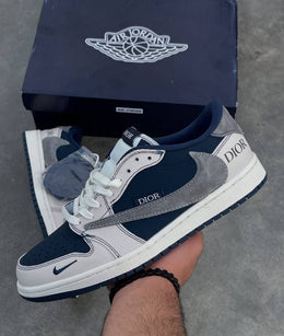 Nike Air Jordan Retro 1 X Dioorr Travis Scott Navy Blue Sale