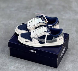 Nike Air Jordan Retro 1 X Dioorr Travis Scott Navy Blue Sale