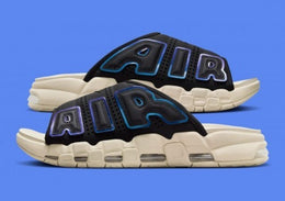 .Nikkee air uptempo slide cream multi black