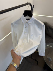 Ralph lauren pure linen imported shirt white sale