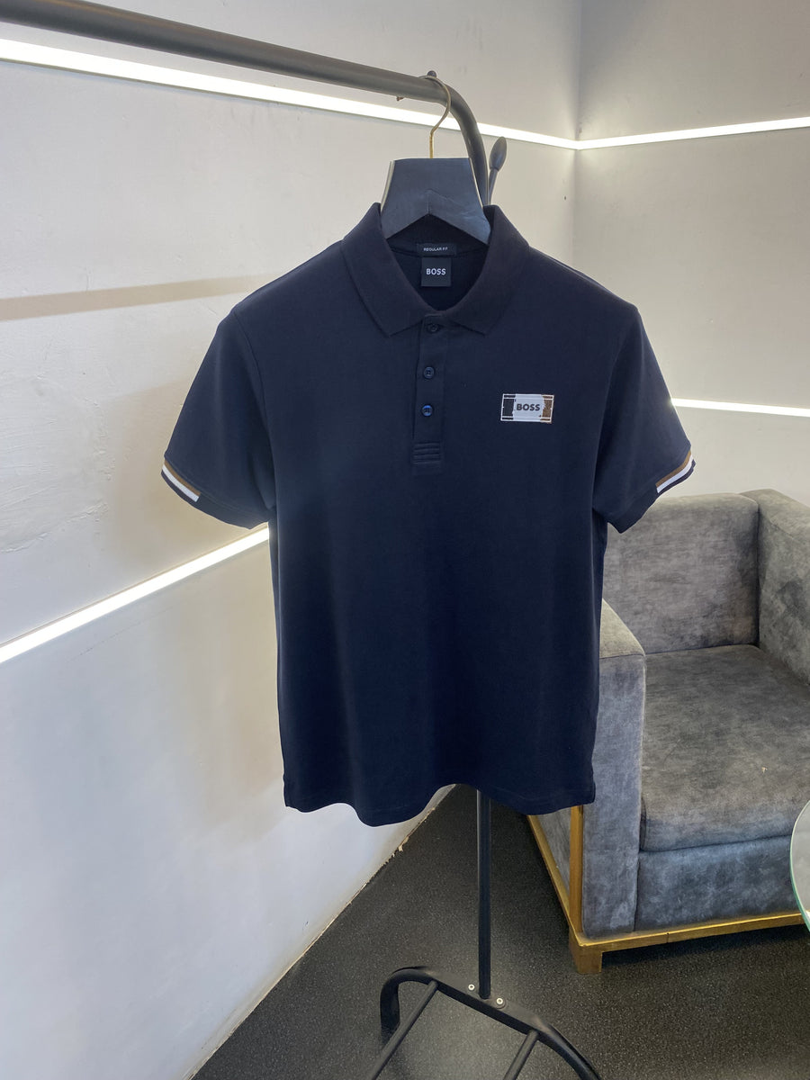 Hugo bos premium imported polo tshirt navy blue sale