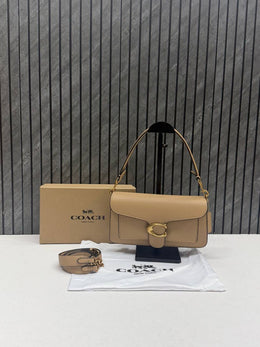 Coach Tabby 26 Beige Shoulder Crossbody Bag With Original Box 2 Belt (Short Long)