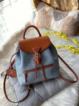 Louis Vuitton_LV Premium Unisex Backpack With Dust Bag (Blue Brown - 583)
