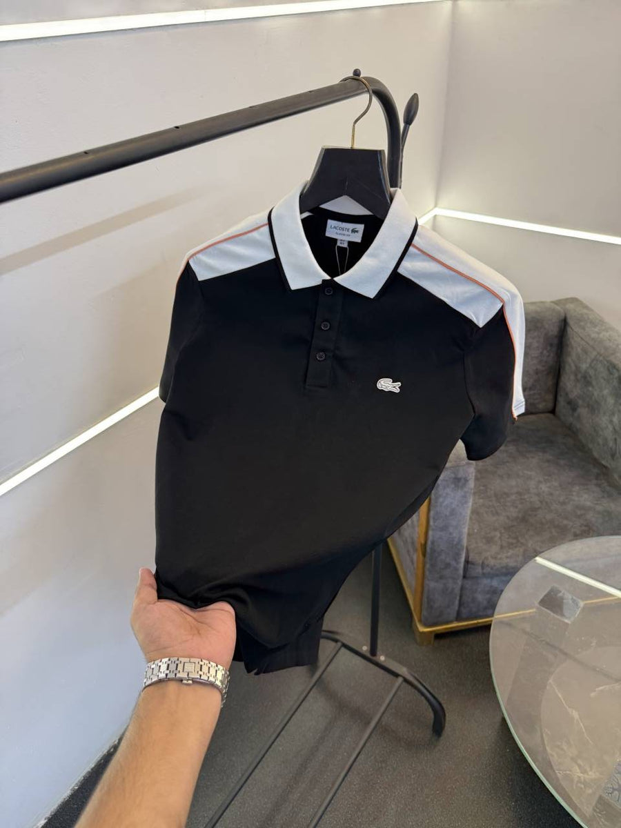 Lacoste imported polo tshirt black