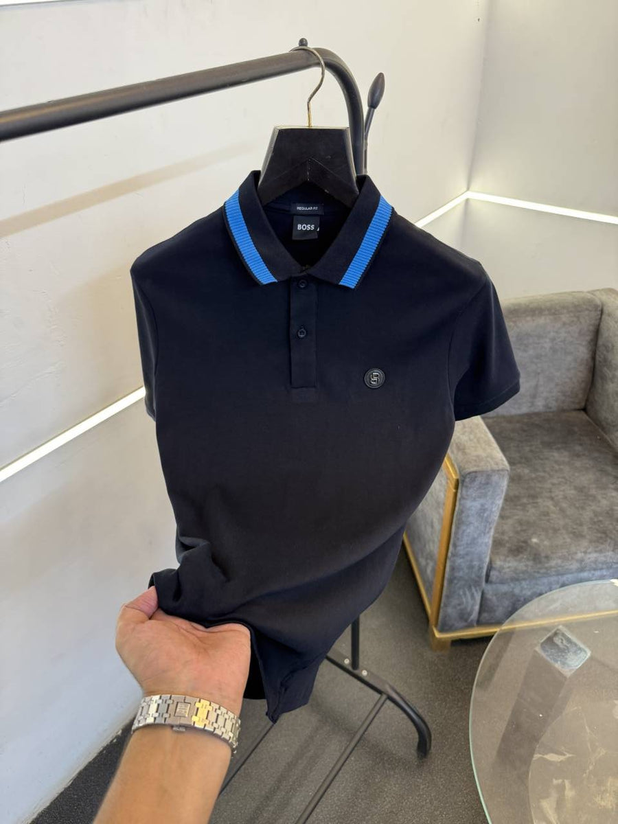 Hugo bos imported polo tshirt navy blue