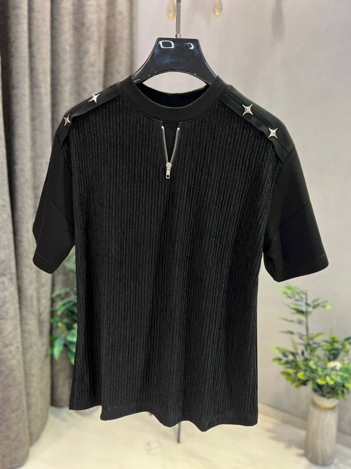 KOREAN IMPORTED HIGH DEMAND ARTICLE T-SHIRT BLACK style idea