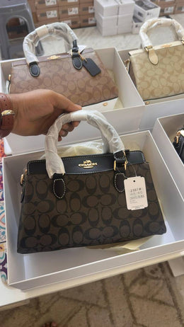 Coach_Coffee-Black_Darcie_Medium_Satchel_Bag_With_OriginalBox_DustCover