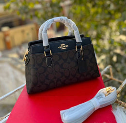 Coach_Coffee-Black_Darcie_Medium_Satchel_Bag_With_OriginalBox_DustCover