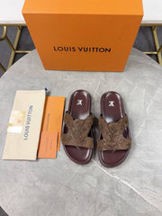 Louis Vuitton OASIS MULE PREMIUM SLIDE BROWN 002