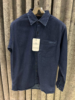 Coach IMPORTED DENIM POCKET PRINT SHIRT