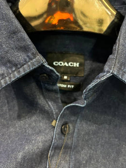 Coach IMPORTED DENIM POCKET PRINT SHIRT