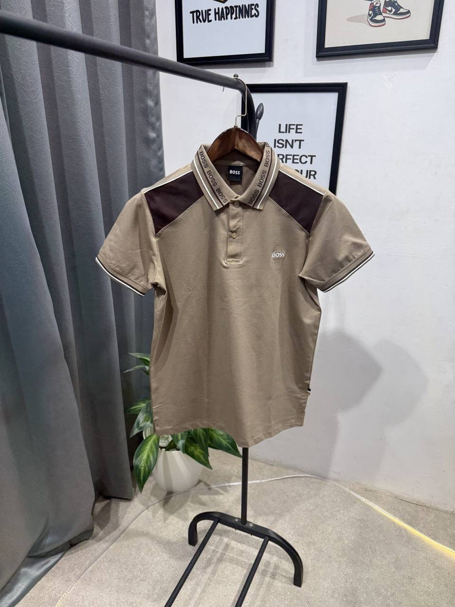 Hugo bos box pack imported polo tshirt beige
