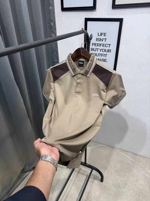 Hugo bos box pack imported polo tshirt beige