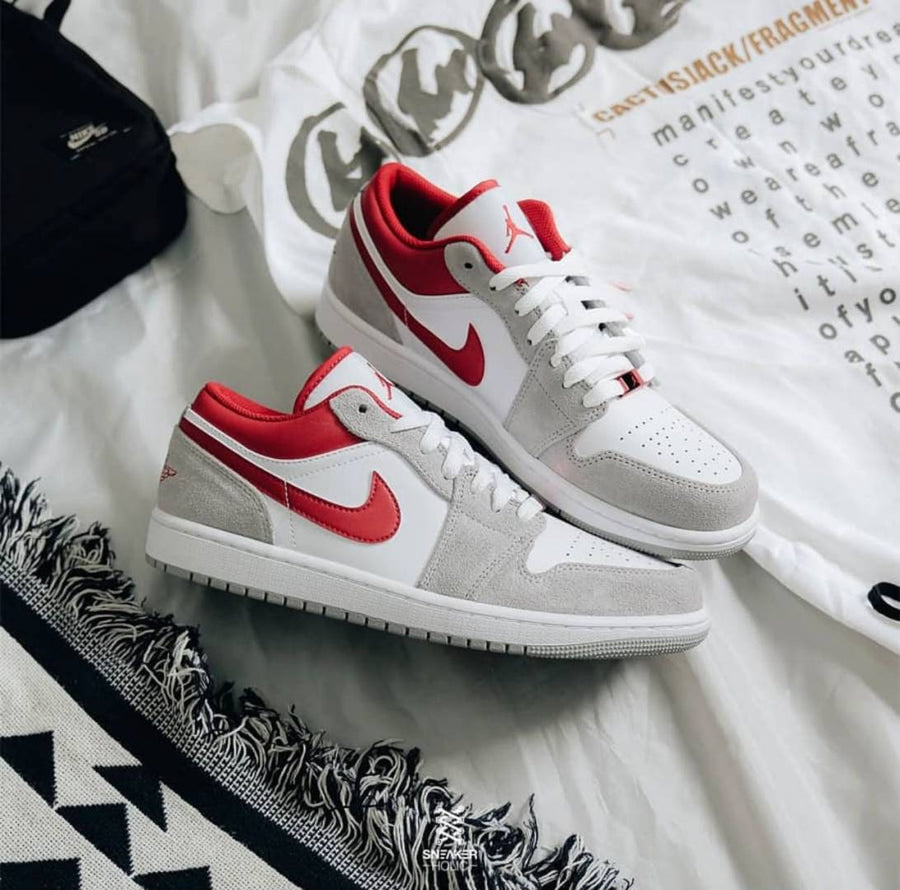 Nike AIR JORDAN 1 LIGHT SMOKE GREY GYM RED