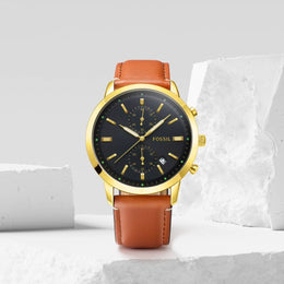 Fossil Townsman Chronograph LightBrown-Gold-Black