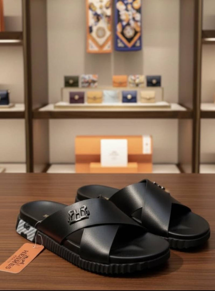 HERMMES INFRA THICK SOLE ITALIAN SLIDE BLACK 22 style idea