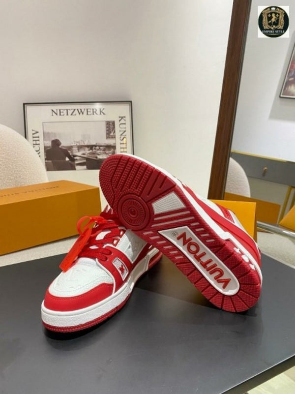 Louis Vuitton Lv Trainer Monogram Red