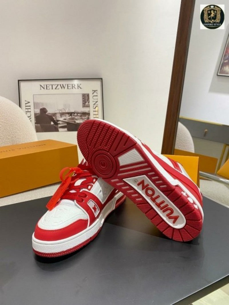 Louis Vuitton Lv Trainer Monogram Red