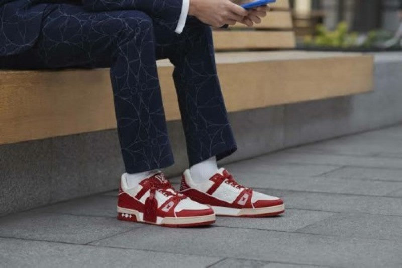 Louis Vuitton Lv Trainer Monogram Red