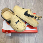 Nike Airforce 1 Swoosh Beige Clogs
