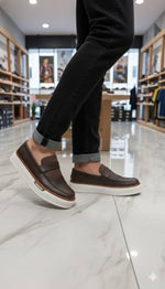 TIMBERLAND SLIP-ON BROWN WHITE CASUAL SNEAKER 2025