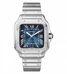 Cartier Santos Automatic silver blue