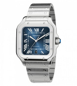 Cartier Santos Automatic silver blue