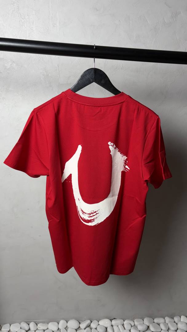 True Religion Classic Horseshoe Logo T-Shirt Red 1114