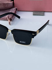 Miu miu 110 matt black gold