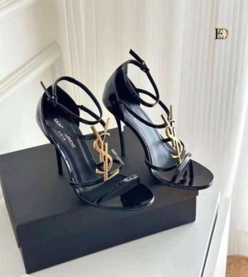 Saint Laurent ysl heels cassandre black gold