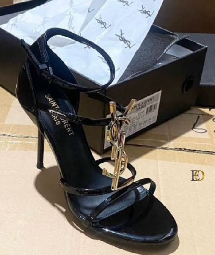 Saint Laurent ysl heels cassandre black gold style idea