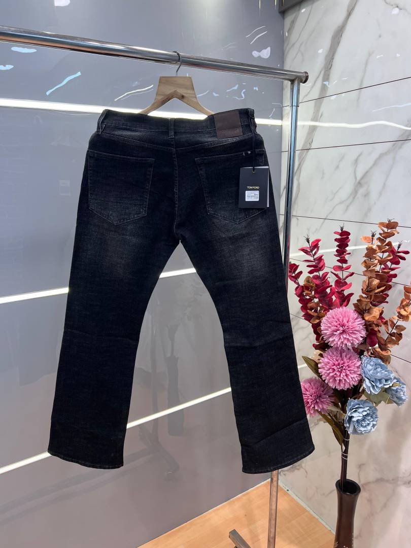 Tom for Black Shade Premium Imported Stretchable Lycra Fabric Boot Cut Denim with Embroidered Design 3482