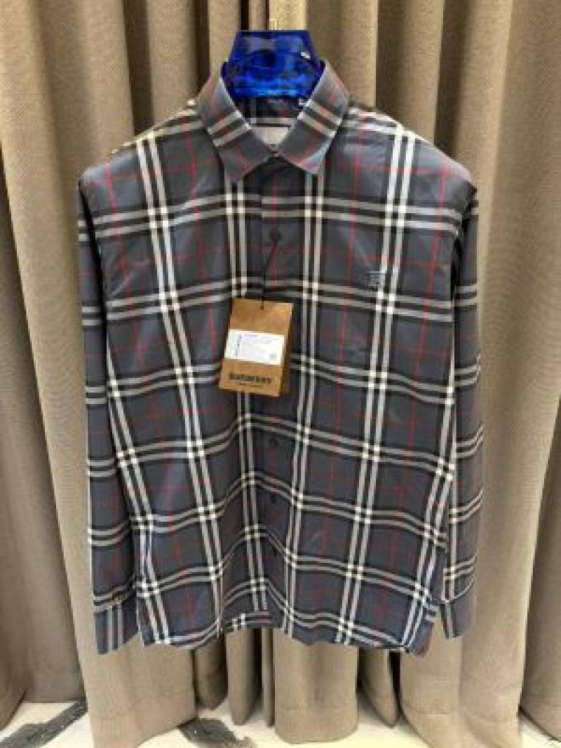 Burberry Signature Full Sleeves Shirt Grey