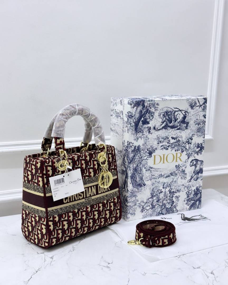 Dior_Lady_D_Lite_Maroon_With_Original_Box_DustCover