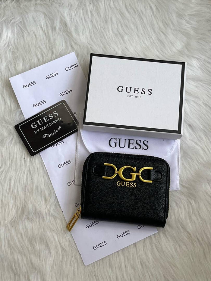 Guess 001 Black Mini Wallet With Original Box Dust Cover Card Premium Packaging style idea