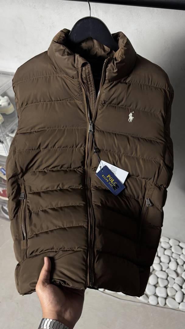 Ralph_ lauren RL Quilted Puffer Jacket Dark Brown 1016
