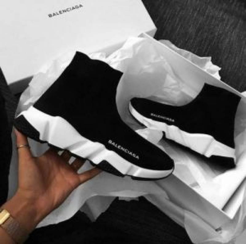 BALENCIAGA SPEED TRAINER Black white 477