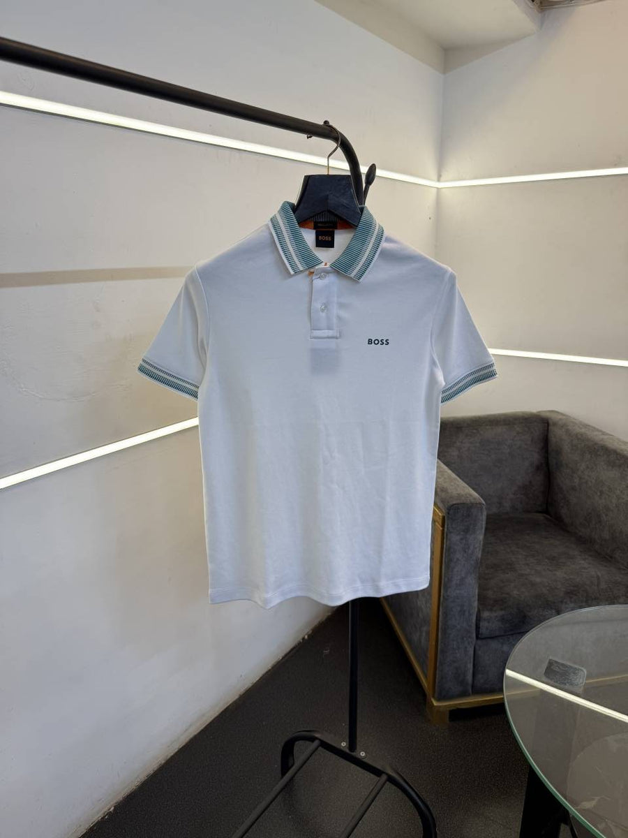 Hugo bos imported polo tshirt white