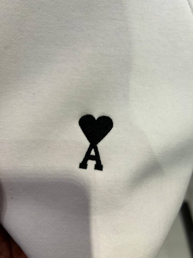 Ami IMPORTED STORE ARTICLE SWEATSHIRT WHITE BLACK