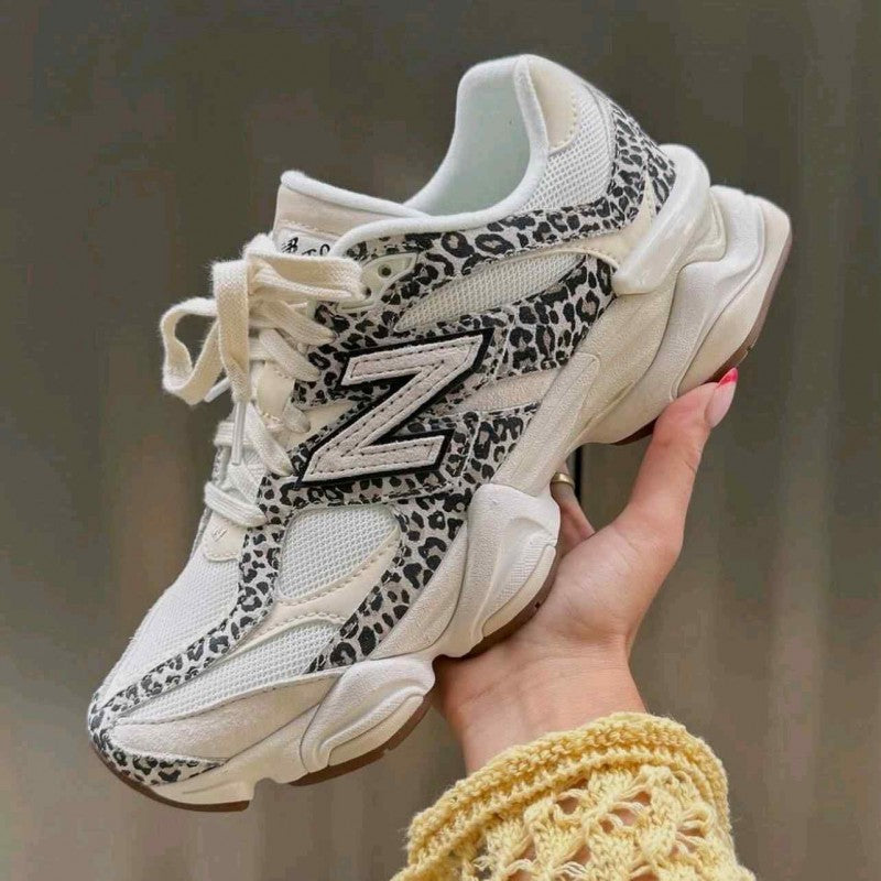 New Balencee 9060 Leopard White Brown 959