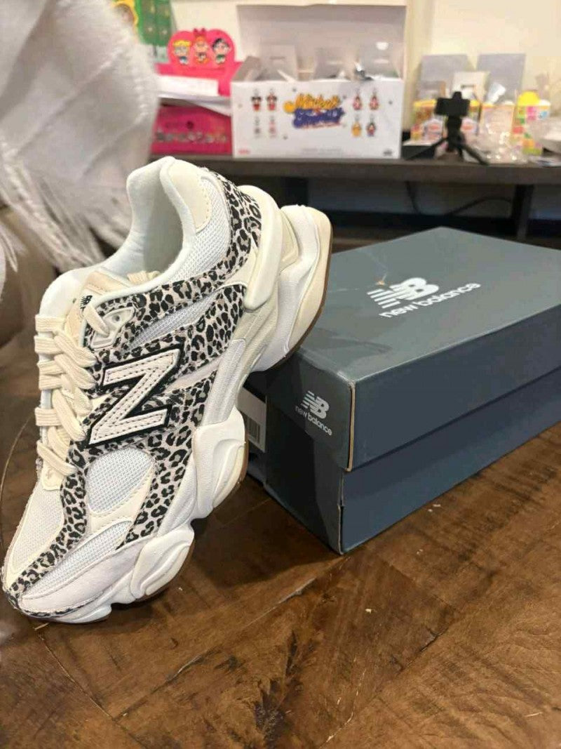 New Balencee 9060 Leopard White Brown 959