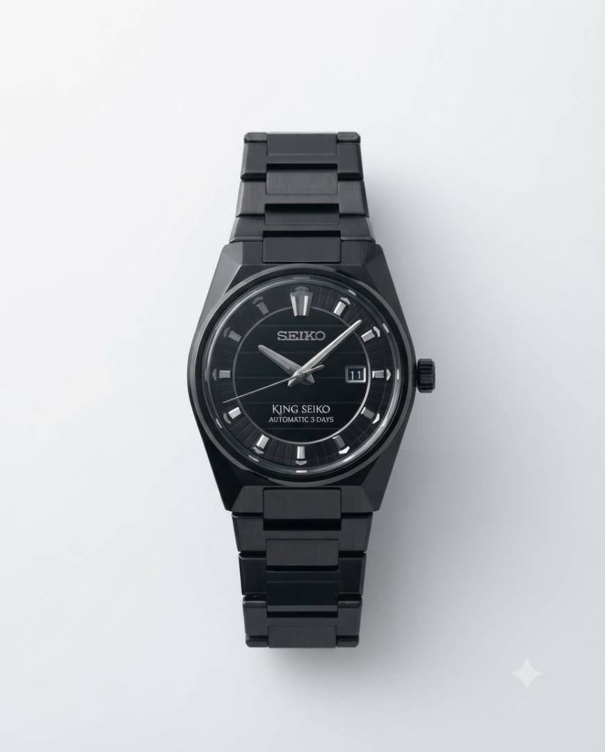 King Seiko Vanac Quartz Full Black